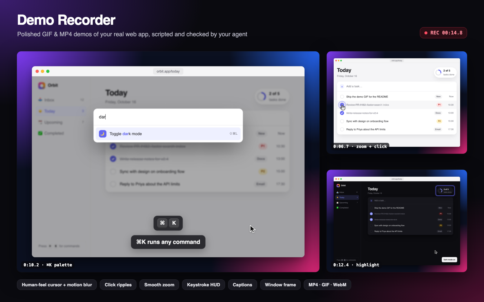 Demo Recorder preview